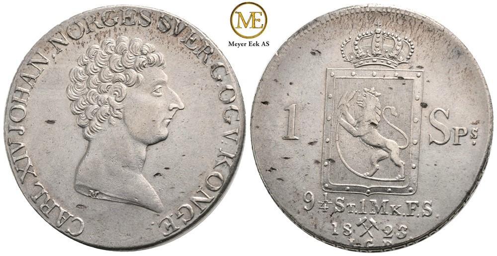 Speciedaler 1823 Carl XIV Johan. Kv.01