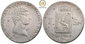 Speciedaler 1823 Carl XIV Johan. Kv.01