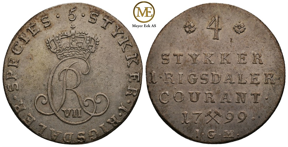 1/5 speciedaler 1799 Christian VII. Kv.01