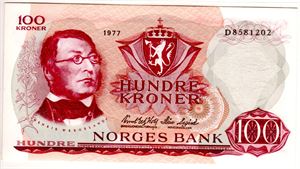 100 kroner 1977 D Kv.0/01