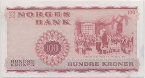 100 kroner 1970 Z.1282152. Erstatningsseddel. Kv.0/01