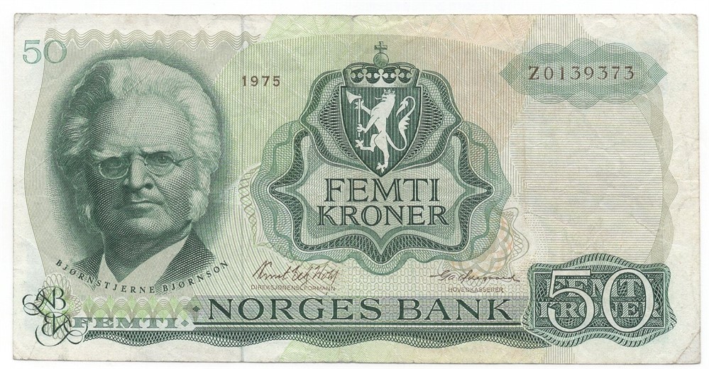 50 kroner 1975 Z.0139373. Kv.1-