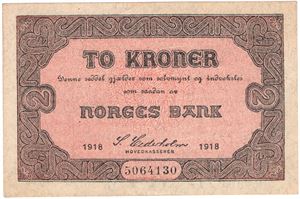 2 kroner 1918 No.5064130. Kv.0/01