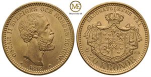 20 kronor 1898 Oscar II. Kv.0