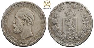 50 øre 1901 Oscar II. Kv.1