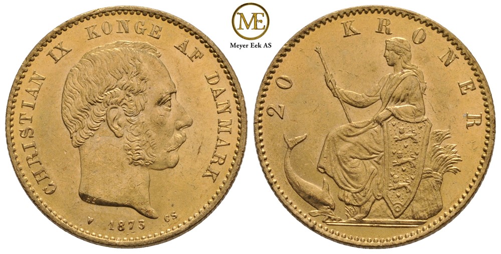 20 kroner 1873 Christian IX. Kv.0/01