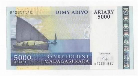 Madagaskar 5000 ariary u/år (2003) kv. 0/01