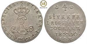 1/5 speciedaler 1800. Christian VII. Kv.01