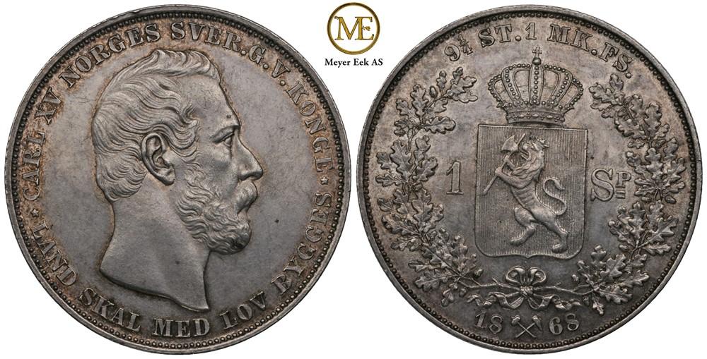 Speciedaler 1868 Carl XV. Kv.0/01