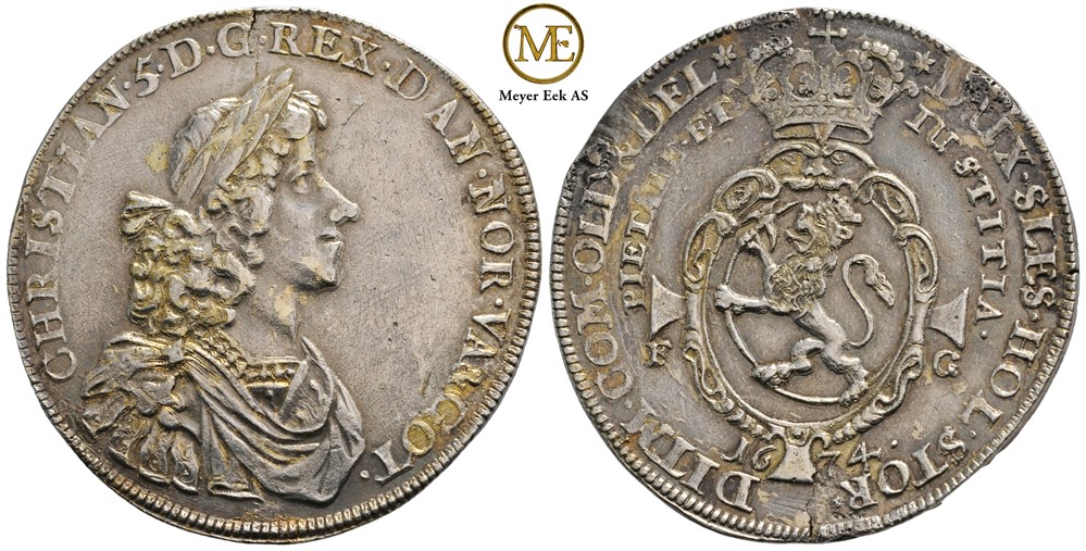 Speciedaler 1674 Christian V. Kv.01