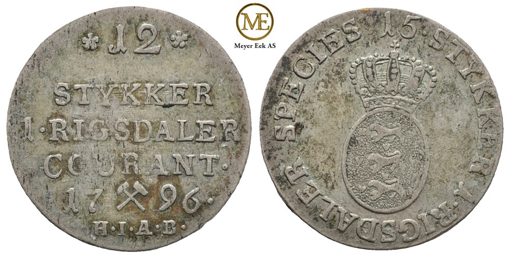 1/15 speciedaler 1796 Christian VII. Kv.1/1+