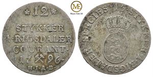 1/15 speciedaler 1796 Christian VII. Kv.1/1+