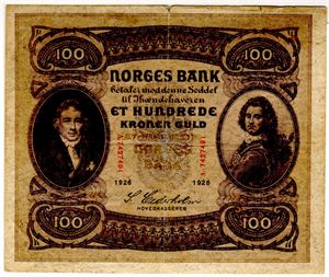 100 kroner 1926 A Ex.Samlerbørsen Kv.1