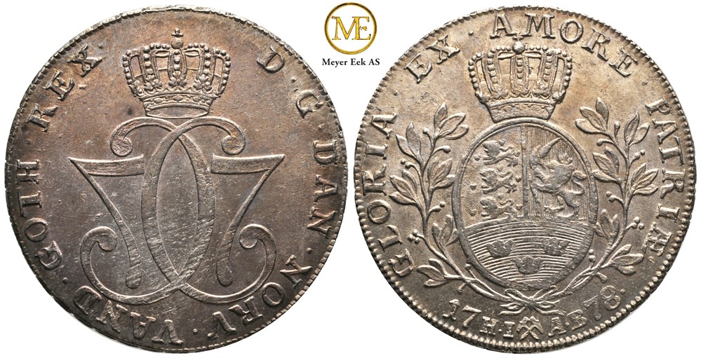 Speciedaler 1778 Christian VII. Kv.0/01