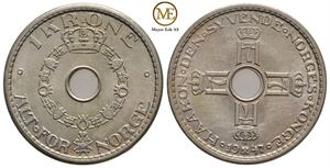 1 krone 1947 Haakon VII. Kv.0