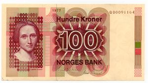 100 kroner 1977 QO erstatning