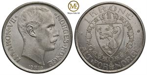 1 krone 1916 Haakon VII. Kv.0