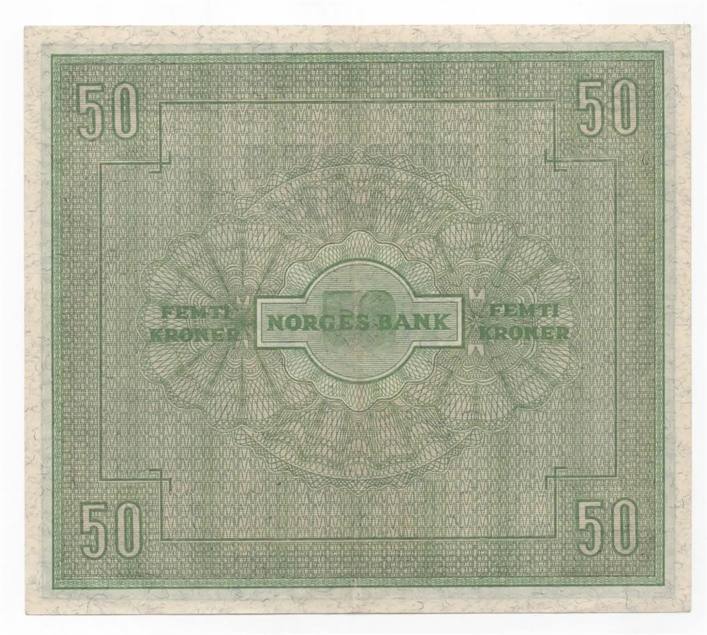 Norge 50 kroner 1950 B kv. 1+/01