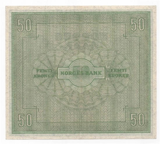 Norge 50 kroner 1950 B kv. 1+/01