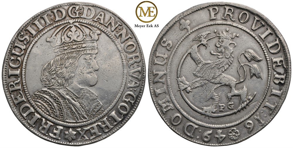 Speciedaler 1649 Frederik III. Kv.1+