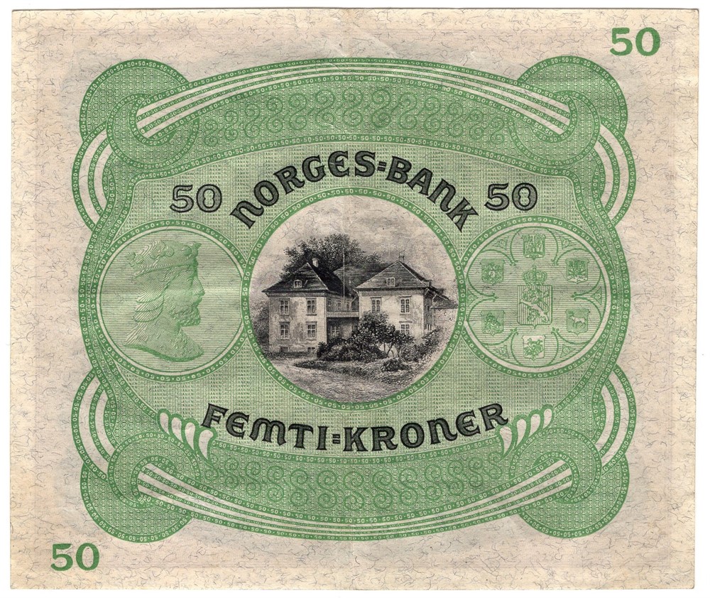 50 kroner 1939 B.7346801. Kv.1/1+
