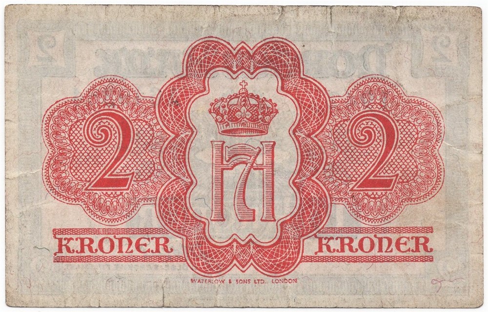 2 kroner London 1942 A.649384. Kv.1/1-