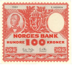 100 kroner 1962 I.1624416. Kv.1+/01