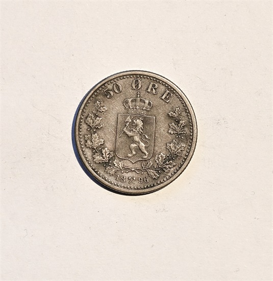 Norge 50 øre 1896 kv. 1+