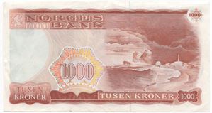 1000 kroner 1985 D.0904214. Kv.1