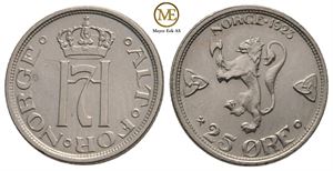 25 øre 1923 Haakon VII. Kv.0