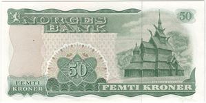 50 kroner 1981 Z.0437374 erstatningsseddel. Kv.0