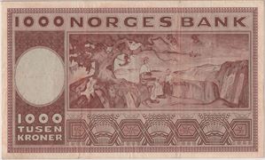 1000 kroner 1972 G.2001584 erstatningsseddel. Kv.1