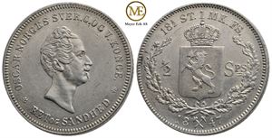 1/2 speciedaler 1847 Oscar I. Kv.01