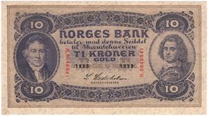 10 kroner 1933 S.5648941. Kv.01