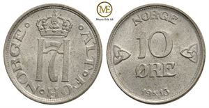 10 øre 1913 Haakon VII. Ex.OMG.18. Kv.0