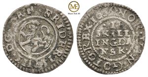 1 skilling 1659 Frederik III. Kv.1/1+