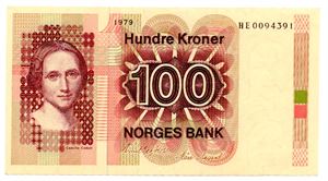 100 kroner 1979 HE erstatning ex. NMF 9.9.15