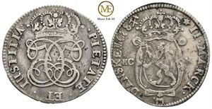2 mark 1688 Christian V. Kv.1/1+