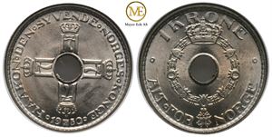 1 krone 1950 Haakon VII. MS67. Prakt eksemplar