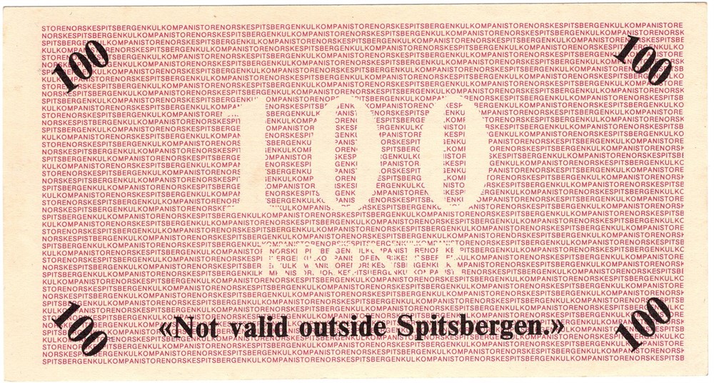100 kroner 1978 SN Spitsbergen Kulkompani. Kv.0