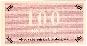 100 kroner 1978 SN Spitsbergen Kulkompani. Kv.0