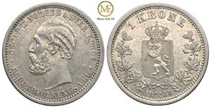 1 krone 1888 Oscar II. Kv.01