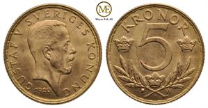 5 kronor 1920 Gustav V. Kv.0