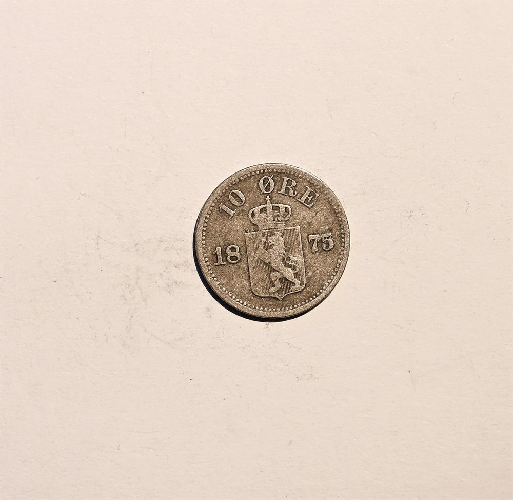 Norge 10 øre 1875 kv. 1
