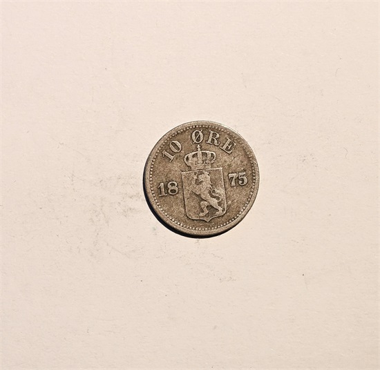 Norge 10 øre 1875 kv. 1