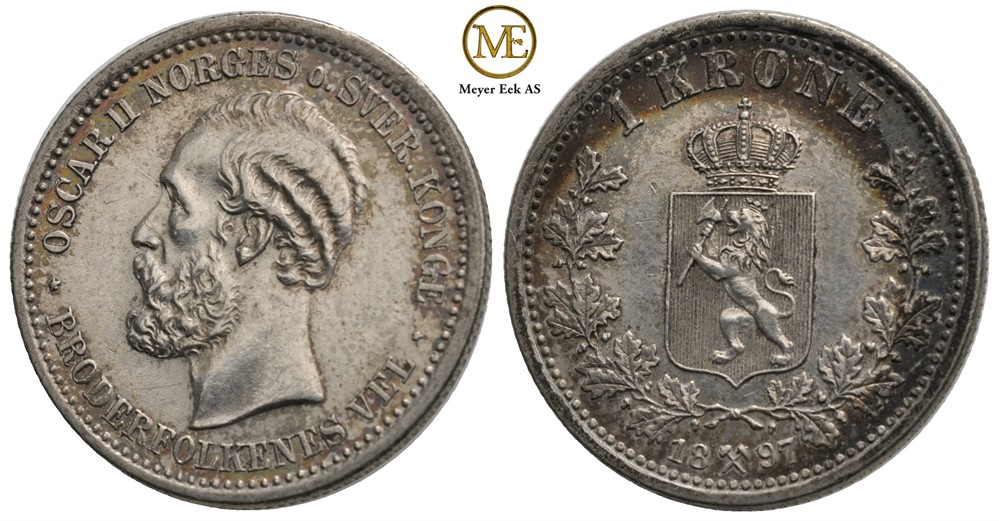 1 krone 1897 Oscar II. Kv.01