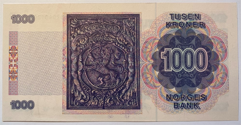 1000 kroner 1998. 6 Utg. Kv.0