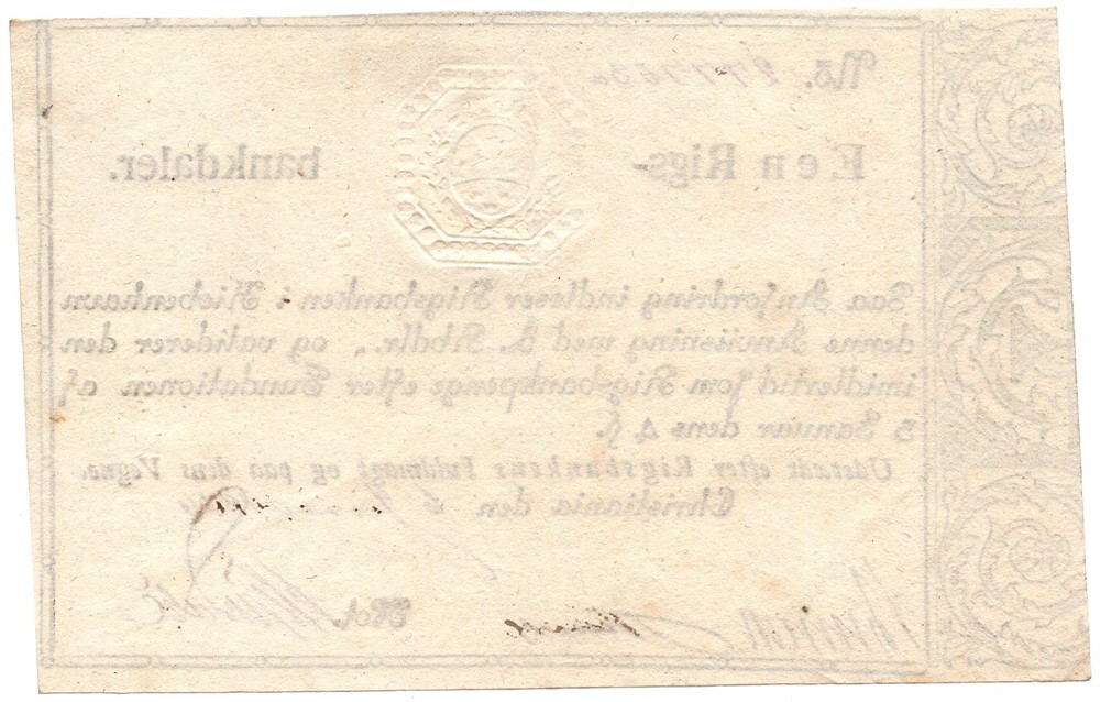 1 Rigsbankdaler Christiania 6. Januar 1914. Kv.0/01