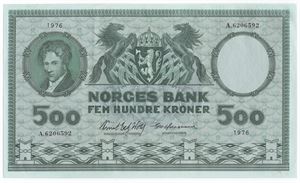 500 kroner 1976 A.6206592. Kv.0/01