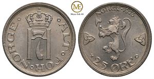 25 øre 1923 Haakon VII. Prakt eksemplar